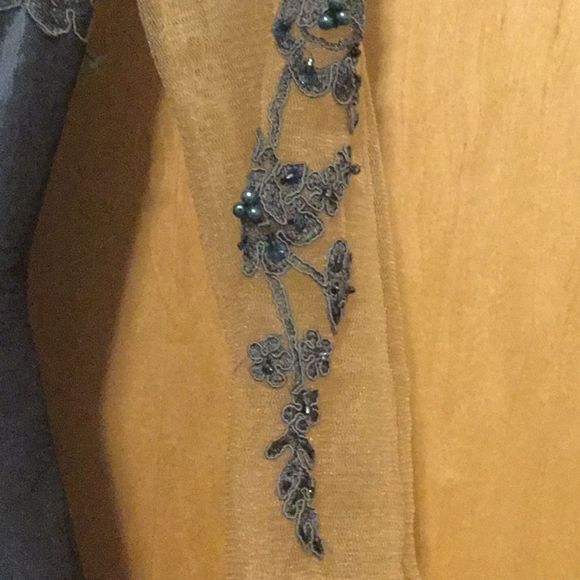 MAC DUGGAL  61391R blue/ nude - Picture 8 of 10